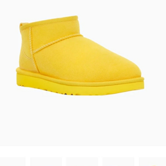 NIB UGG CLASSIC ULTRA MINI BOOTS SZ 5M ๐ซ CANARY ๐๐๐ - Picture 4 of 12